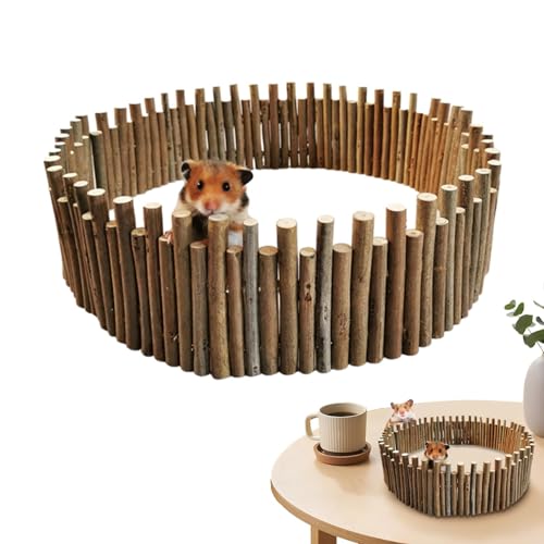 Valla de jaula de hámster | Valla de puente de escalada de madera de Guinea - Accesorios para hámster, juguete masticable, plataformas de decoración de jaula para conejo, chinchilla, Guinea, hámster