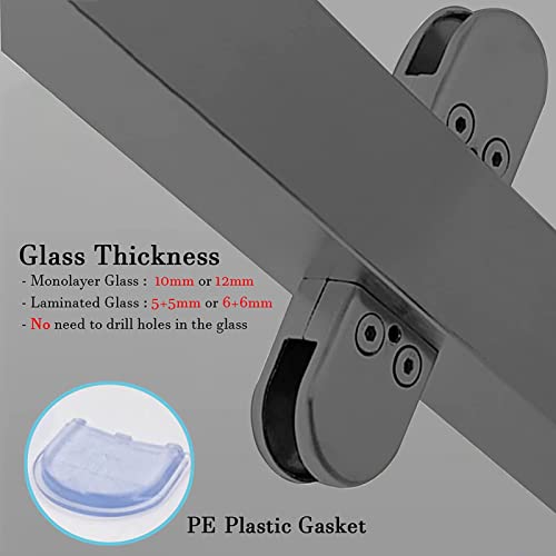 Poteau robuste en acier inoxydable 304 avec base solide pour garde-corps d'angle noir
