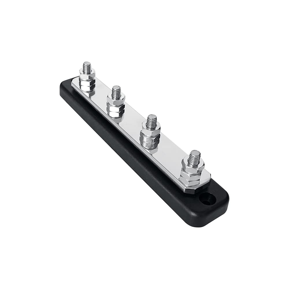 LENKRAD 250A Battery Bus Bar - 4 Post 5/16" Power Distribution Block Bus Bars for RV Car Boat Marine