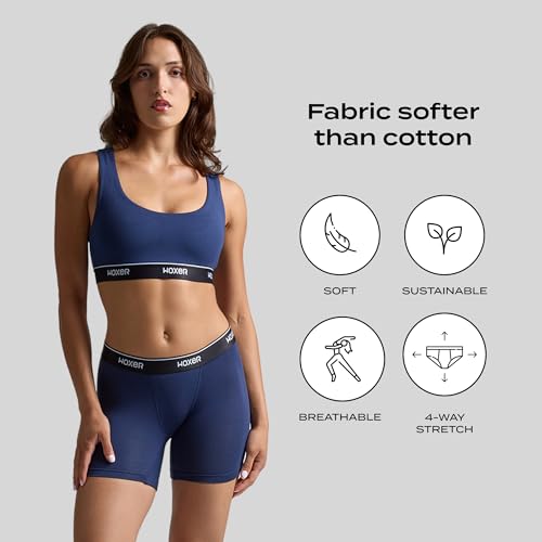 Image of Woxer Boxer Shorts for Women - 5 inch Baller Boy Shorts Underwear, Soft Modal, Chafe Free - Breathable & Moisture-Wicking