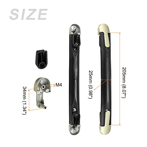 Image of METALLIXITY Luggage Handle Replacement (205mm /8.07 inch) 1Pcs, Plastic Spare Strap Handle Grip - for Home Box Case Suitcase, Black