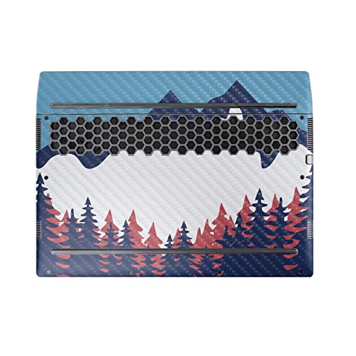 Image of MightySkins Carbon Fiber Skin Compatible with Alienware M17 R5 (2022) Full Wrap Kit - Winter Scape | Protective, Durable Textured Carbon Fiber Finish | Easy to Apply & Change Styles | Made in The USA