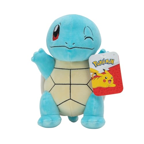 Pokémon Peluche Squirtle Peluche Suave de 20 cm con Detalles auténticos