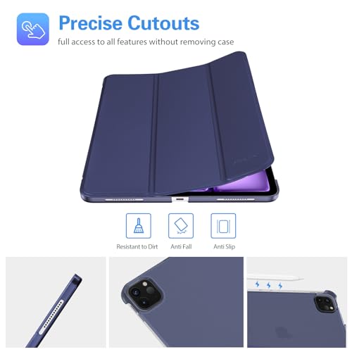 Image of ProCase Case for 12.9 Inch iPad Pro 2022 /2021 /2020 /2018 (6 /5 /4 /3 Gen), Protective Case, Lightweight, Thin, Hard Smart Case Cover, Compatible with 12.9 Inch iPad Pro, Navy