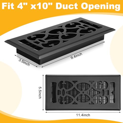 Grilles d'aération de sol robustes en acier réglables lot de 10 - 3