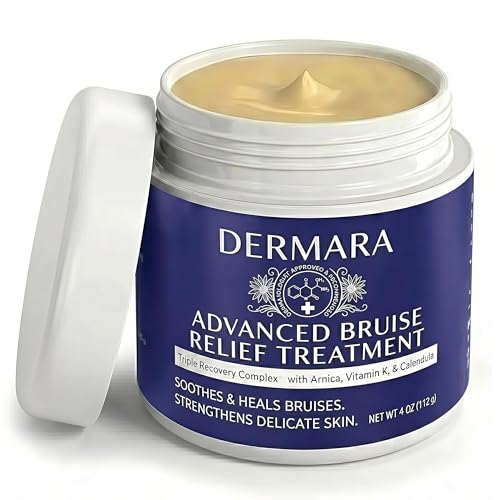 curezpro Dermara Bruise Cream - Bruise Repair & Skin Arnica Bruise Cream for Thin Skin Seniors Vitamin K C and E Skin Moisturizing Renewal 4 Oz