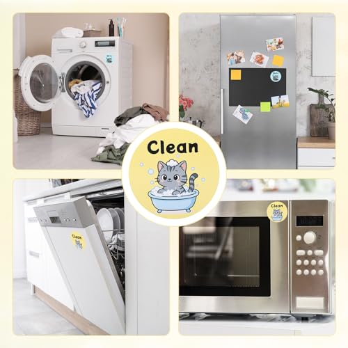 Imán decorativo reversible para lavavajillas, diseño gato miniatura 7
