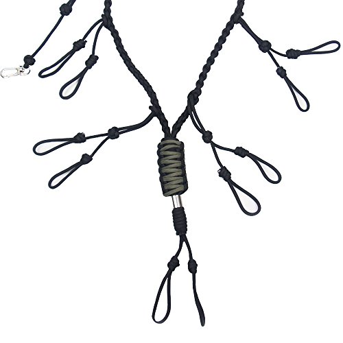 SOMA Duck Call Lanyard Paracord Adjustable Loops Call lanyards for Hunting 5 Loops 1 Hook 4 Colors
