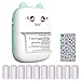 Mini Drucker Fotodrucker, Instant Wireless Bluetooth Thermodrucker mit 10 Rollen Thermopapier und Einem Aufkleber, Tragbarer Taschendrucker für Foto Memo Etikettenlisten (Blue)