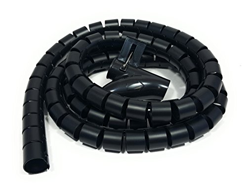 Bambelaa! Gaine Cable 1,5 m Conduit De Cable Bureau Gaine Spirale Flexible Gaine Spirale Pour Cable Electrique 20 mm Noir