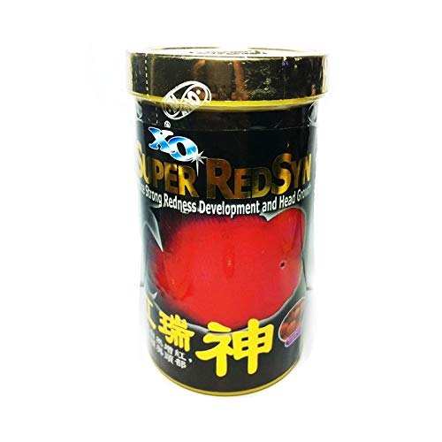 Image of Ocean Free Xo Super Red Syn Induce Strong Redness Development & Head Growth Flowerhorn Cichlid Pellet Young Adult Fish Food 280ml /100gm