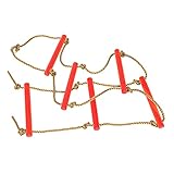 Cryfokt Sechsteilige Kletterleiter für, Höhenverstellbar für Verbesserte Koordination – Zuhause/Kinderbekleidungsgeschäft (Rot)