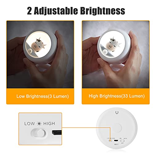 AIMILAR Motion Sensor Toilet Night Light, Rechargeable USB Bathroom Night Light for Kids & Baby - Image 3