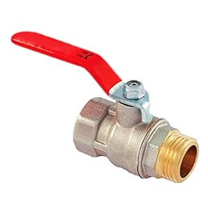 MegaHaustechnik Messing Kugelhahn mit Stahlhebelgriff 1 1/4 Zoll