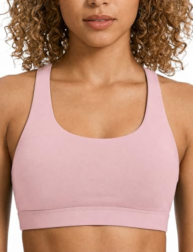 Image of Buauty Mid Impact Sports Bras for Women with Removable Padded, Medium Support Racerback Bra Strappy Yoga Bras for Fitness