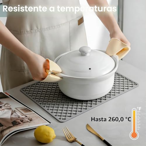 Miniatura 7 de Xingch Alfombrilla De Silicona Para Fregadero, Alfombrilla Protectora Para Fregadero De Cocina, Almohadillas De Silicona Antideslizantes Y Que Drenan El Agua Para Fregaderos Gris