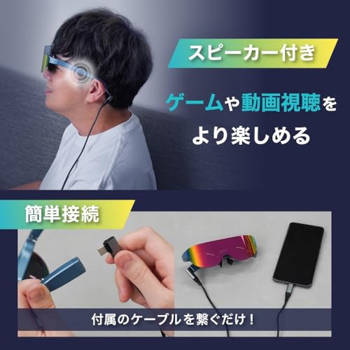 THANKO サンコーのARグラス THANグラス HKAR25HBL ブルー の商品画像 5