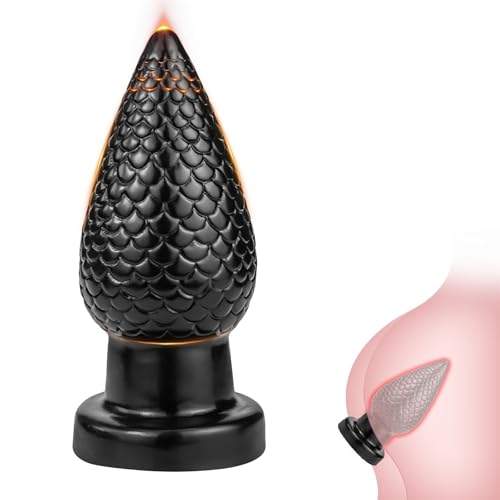 BDSMYOU 2025 Neu Analplug für Frauen Männer,Kiefernzapfen Anal Plug Anal Dildo mit Saugnapf,Buttplug Analkugeln Butt Plug Dildos Analdilos Analspielzeuge,Sex Spielzeug für die Paare (Schwarz, L)