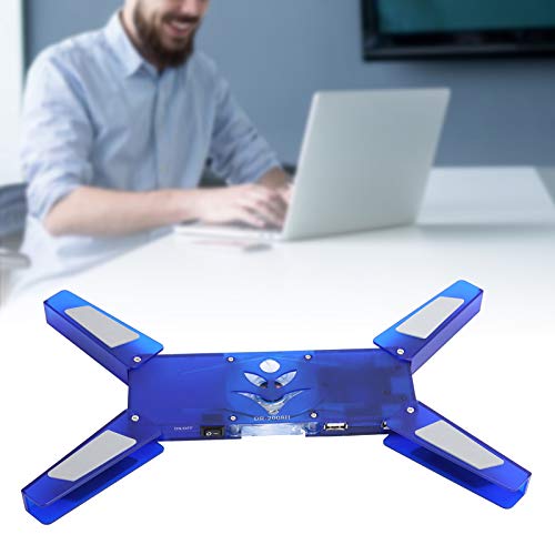 Base refrigerante para laptop con ventilador LED azul miniatura 5