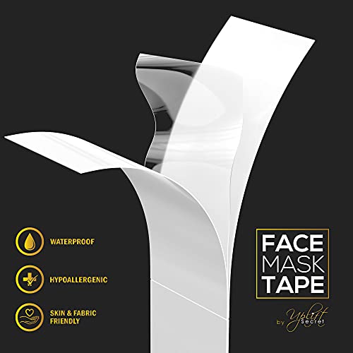 Uplift Secret Face Mask Tape Double Sided (100 Count) | Helps To Prevent Fogging Glasses, Slipping, & Gaps. Works With All Masks. #TOP2