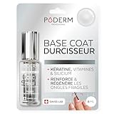 PODERM Vernis Durcisseur Ongles – Biotine, Silicium, Kératine | Répare & Fortifie les Ongles Abîmés, Fragilisés, Cassants par Vernis Semi permanent & Vieillissement | Swiss Made   Base Coat