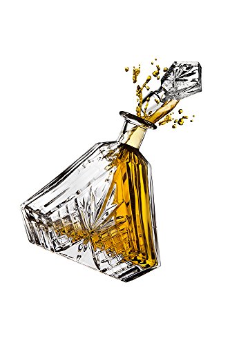 Whiskey Decanter For Liquor Scotch Bourbon Or Wine, Irish Cut Triangular - 750Ml #TOP3