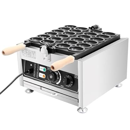 Elektrische Eierwaffeleisen, handelsübliches Waffeleisen Eierkugel 1800W, Antihaft-Kuchenmacher Snack Maker mit 2 Wendepfannen