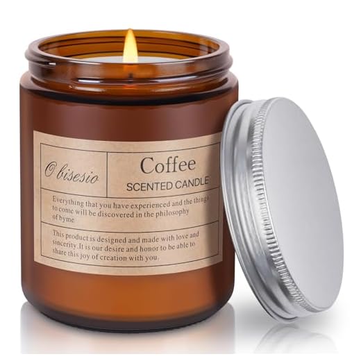 Obisesio Coffee Scented Candle, Candle for Home Scented, Fall Scented Candle, Halloween Candle, Soy Candle for Women, Aromatherapy Candle for Home & Birthday & Bathroom, 7 oz Soy Wax 45h Burning Time