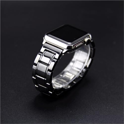 Bracelet de montre en céramique universel avec boucle déployante acier solide - 3