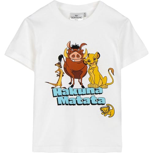 The Lion King Camiseta de Manga Corta Infantil Blanco - Marca EAN: 8445484498387 - Talla: 3 Años