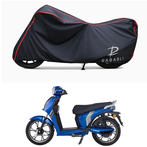 Image of Waterproof Bike Body Cover Compatible for | BGa D15 | Taffeta Fabric, Red Piping Design, Bottom Elastic Fit | Dustproof, Sun UV & Rain Protection for All Bikes