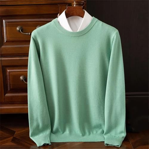 Men's Cashmere Sweater O-Neck Pullovers Knit Sweaters Winter Tops Long Sleeve Solid Jumpers3