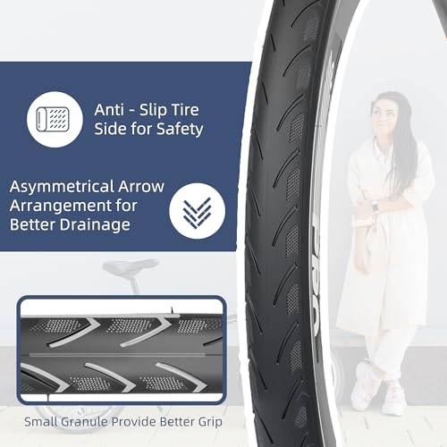 ZUKKA 20 x 1 3/8 inch Bike Tire 20 Inch Bike Tire Folding