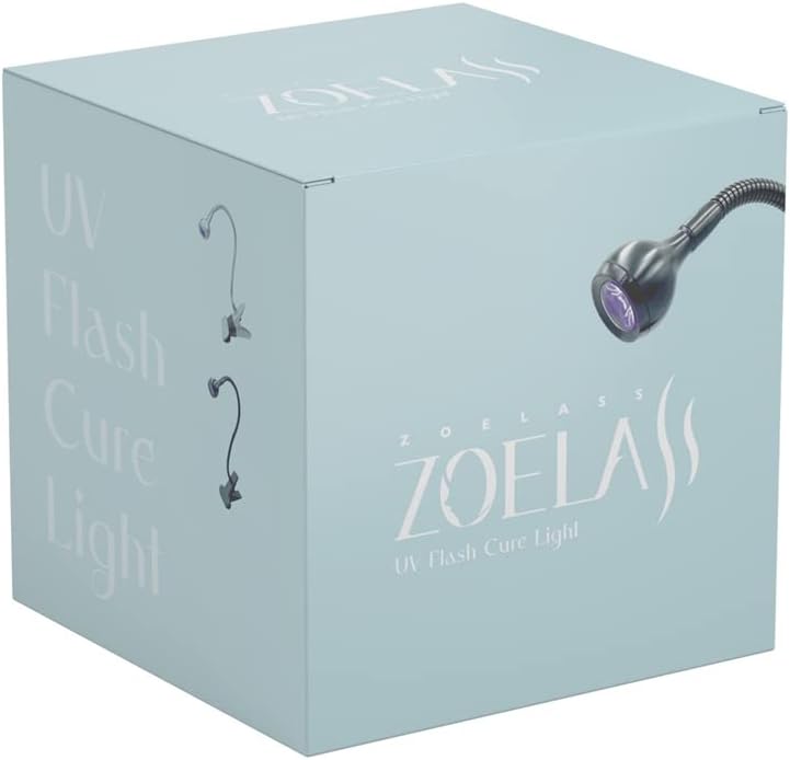 ZOELASS Upgraded Big Chip Flash Curing Nail Lamps for Gel Polish 395nm - 10" 8MM Strong Gooseneck & Clamp, 5V USB Portable Single uv light for gel nails, UV Resin Curing, Blacklight Painting