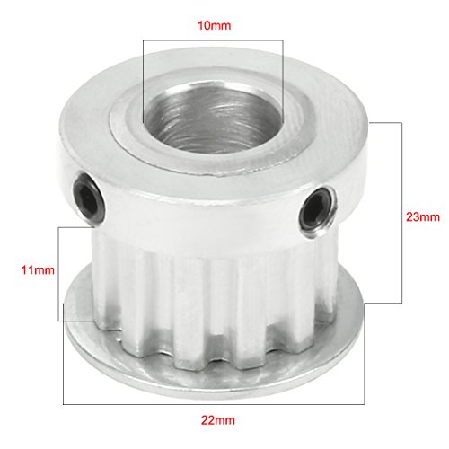 Uxcell Aluminum 12 Teeth 10Mm Bore 5.08Mm Timing Belt Pulley For 10Mm Belt #TOP4