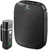 Amplificador de voz de 15W con micrófono de solapa inalámbrico | Altavoz Bluetooth portátil con sistema de megafonía, batería de larga duración 2600mAh, 12-15 horas de funcionamiento, micrófono con altavoz para maestros, guías turísticos, fitness 2