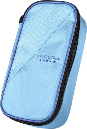 Image of Five Star Pencil Pouch, Pen Case, High-Capacity Zipper Pouch, Storage Organizer for School Supplies Earbuds Chargers Cables Makeup, Blue /Denim (500212F-ECM) (Pack of 12)