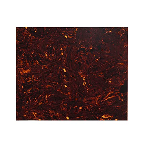 XUYUH Guitar Pickguard Blank Material Sheet Scratch Plate Self-Adhesive Pickguard Sticker Guard Plate Acoustic Guitar Parts, 20x17x0.08cm, Dark Brown