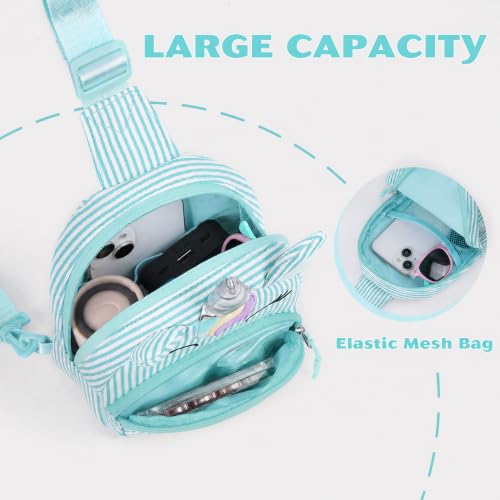 Image of YOOLIFE Initial Fanny Pack for Girls Kid Purse Birthday Gifts, Light Blue Z