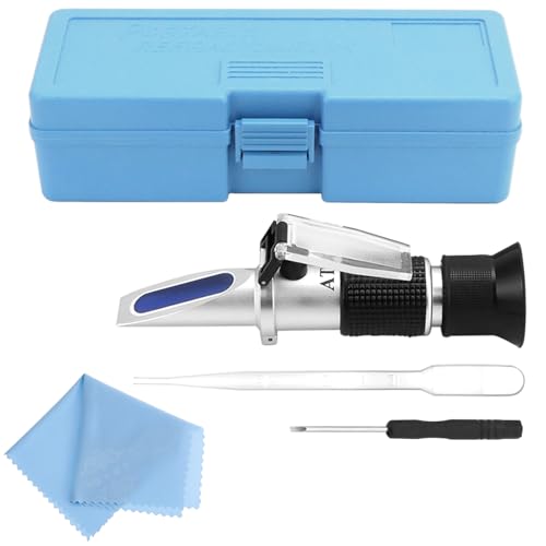 QWORK® Honig Refraktometer, Imker Refraktometer, Baume: 38-43°, Brix: 58-92% und Wasser 12-27% für präzise Honig-, Gelee- und Sirupanalysen