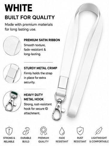 Image of 24mm or 1 inch thick Lanyards with Badge Clip