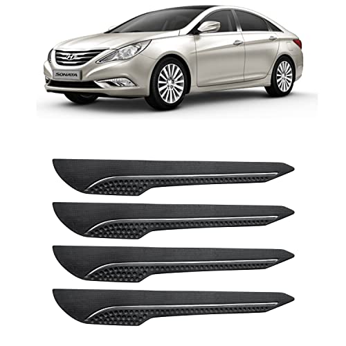 Image of AOSIS-Car Bumper Protector /Bumper Guard for Hyundai Sonata with Single Chrome Stripe (4-Pcs)