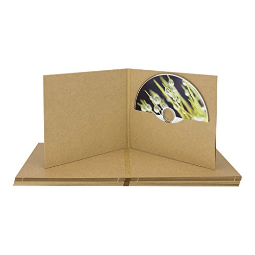 CD Digifile, Hülle m. 1 Schlitz, Kraftpapier 283 g/m², braun - 10er Pack – Bild 4