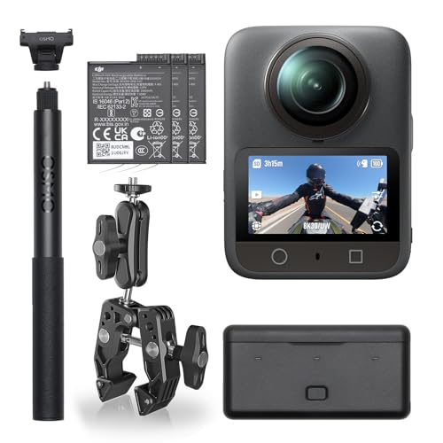 Image of DJI Osmo 360 Motorcycle Handlebar POV Combo, 360 Camera with 1-Inch 360 Imaging, 170 FOV, Native 8K 360 Video, Magnetic Quick-Release, Heavy-Duty Mount for Handlebar View, Action Camera for Riders