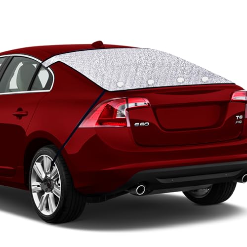 Image of AYAMAYA Rear Windshield Frost Cover Guard - Magnetic Car Back Window Cover Protector for Ice and Snow with 4-Layer All Weather Protection for Cars, Sedans Rear Window Automotive Accessories