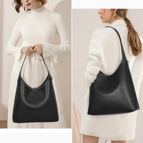 JQWYGB Cloud Pouch Bag Black & Hobo Bags Slouchy Tote Bag Black2