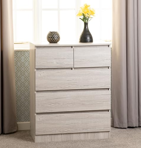 Seconique Malvern 3+2 Drawer Chest in Urban Snow