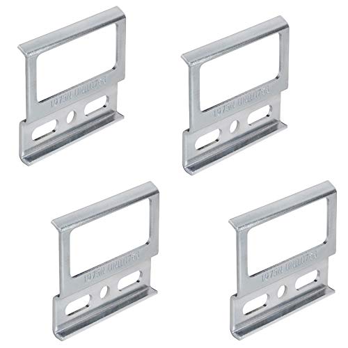 Preisvergleich Produktbild Gedotec Wandhalter Hängeschrank Schrankaufhänger Aufhängeschiene mit Aushängesicherung / Tragerplatten-zum Schrauben / Metall verzinkt / Tragkraft 120 kg / 4 Stück - Aufhänger für Hänge-Schränke