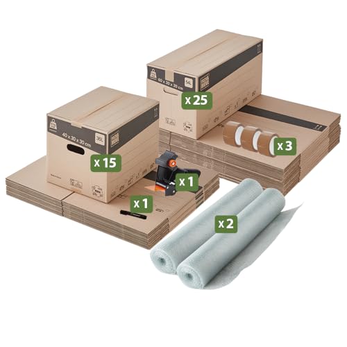 Pack and Move - Kit de mudanza T3/T4 + marcador negro y 3 adhesivos (dispensador sin stock)