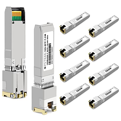 Image of 10GBASE-T SFP+ RJ-45 Copper Transceiver Module Compatible with Cisco Meraki MA-SFP-10GB-T 10G SFP+ 30m Cat6a /7 10 Pack